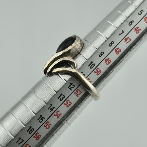 COLEMAN CO Sterling Silver And 12K Yellow, Rose Gold Natural Black Onyx 5.50 VTG - Picture 3 of 12